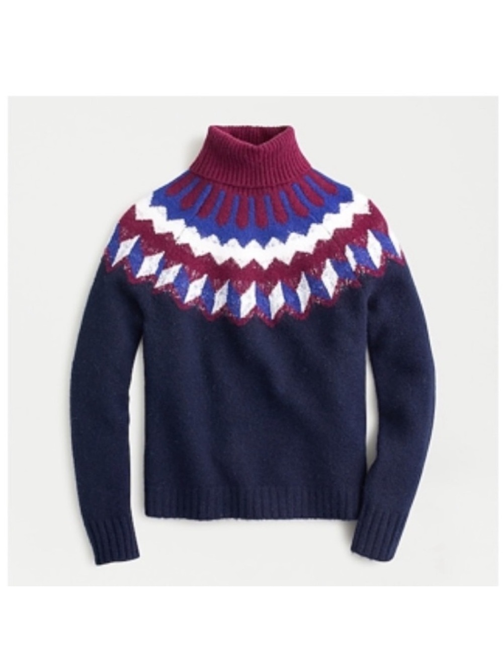 J. Crew Fair Isle Turtleneck Sweater in Supersoft Yarn - Size XS